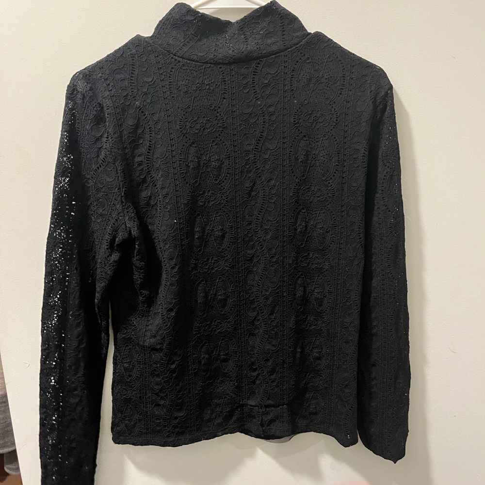 Anthropologie Black Lace Blouse